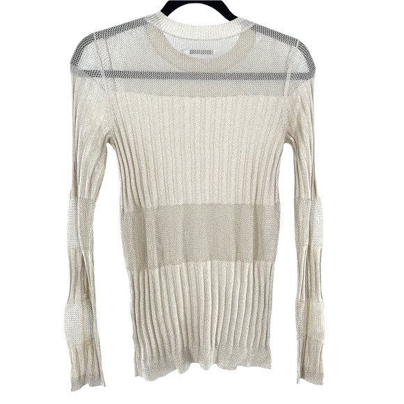 NEW J BRAND ANDREA RIBBED METALLIC CREWNECK SWEATER SZ S - Picture 7 of 7